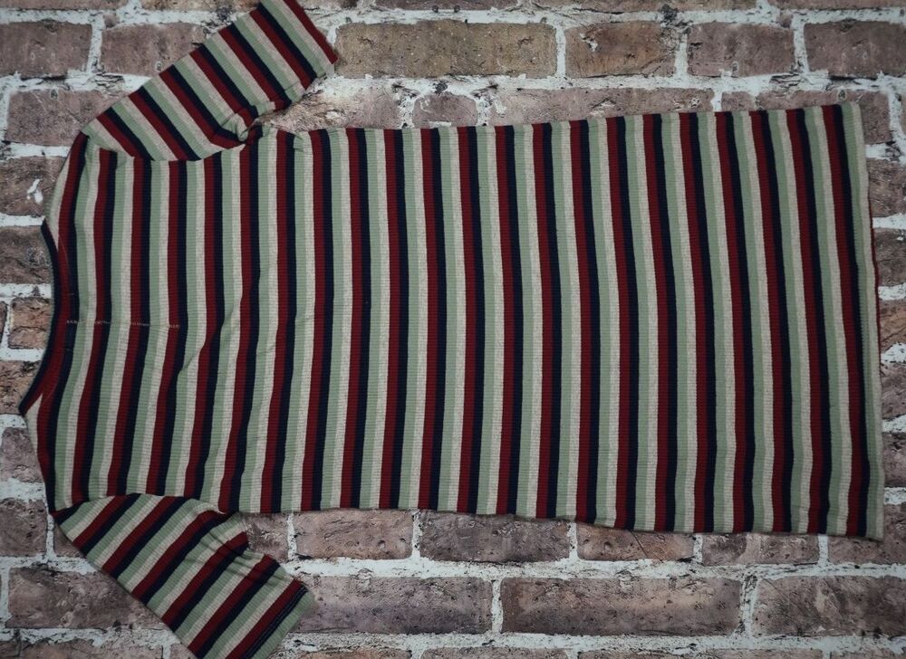 Stateside Made in USA T Shirt Dress Womens Medium M Striped Cotton Knit Casual - Picture 2 of 7